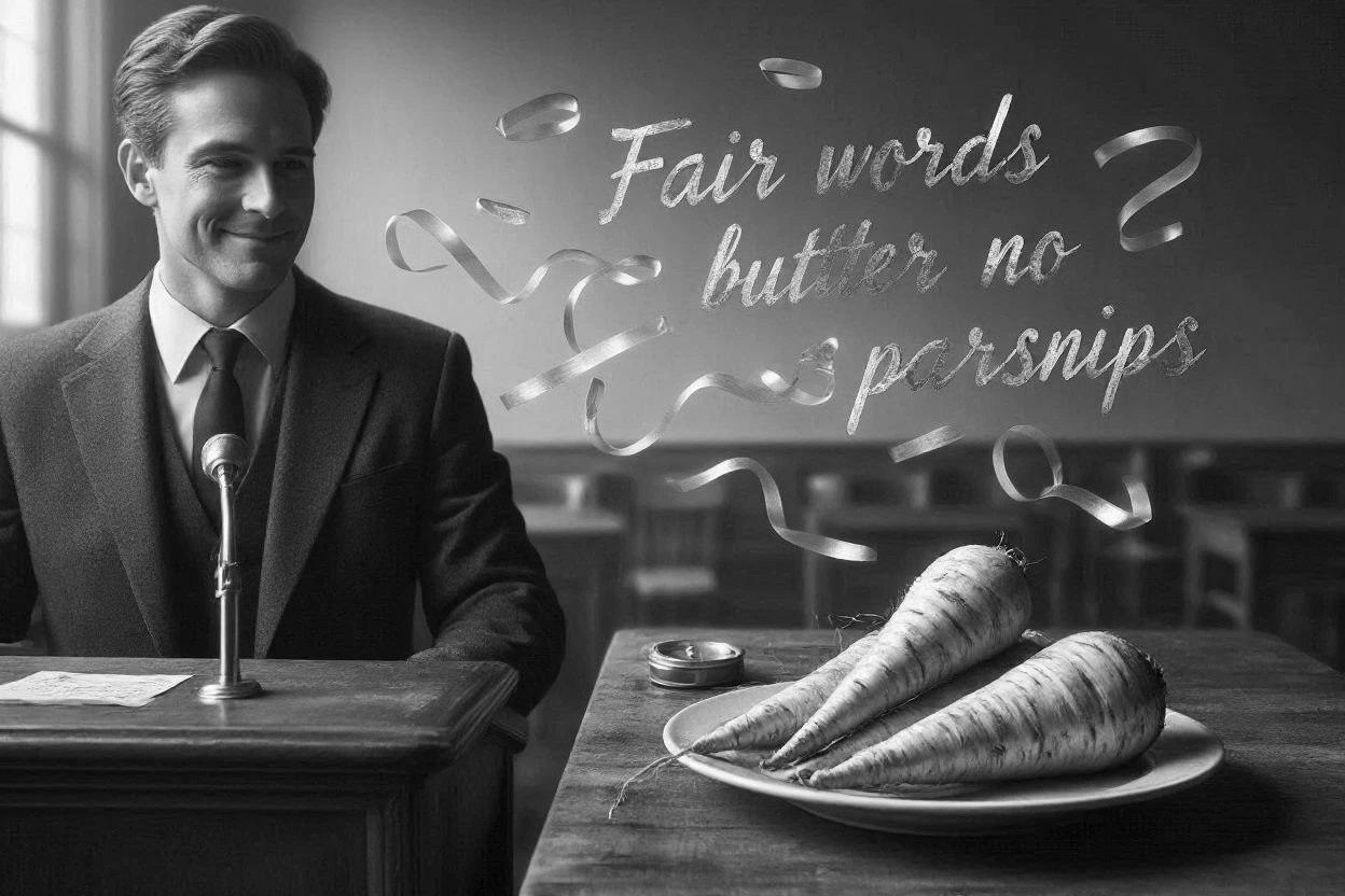 Fair Words Butter No Parsnips