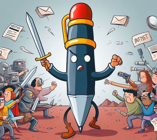 The pen is mightier than the sword.